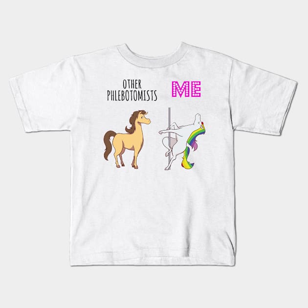 Other phlebotomist Unicorn Kids T-Shirt by IndigoPine